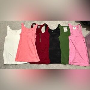 Women's Assorted Tank Tops - Pink, Red, Black, Green